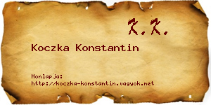Koczka Konstantin névjegykártya